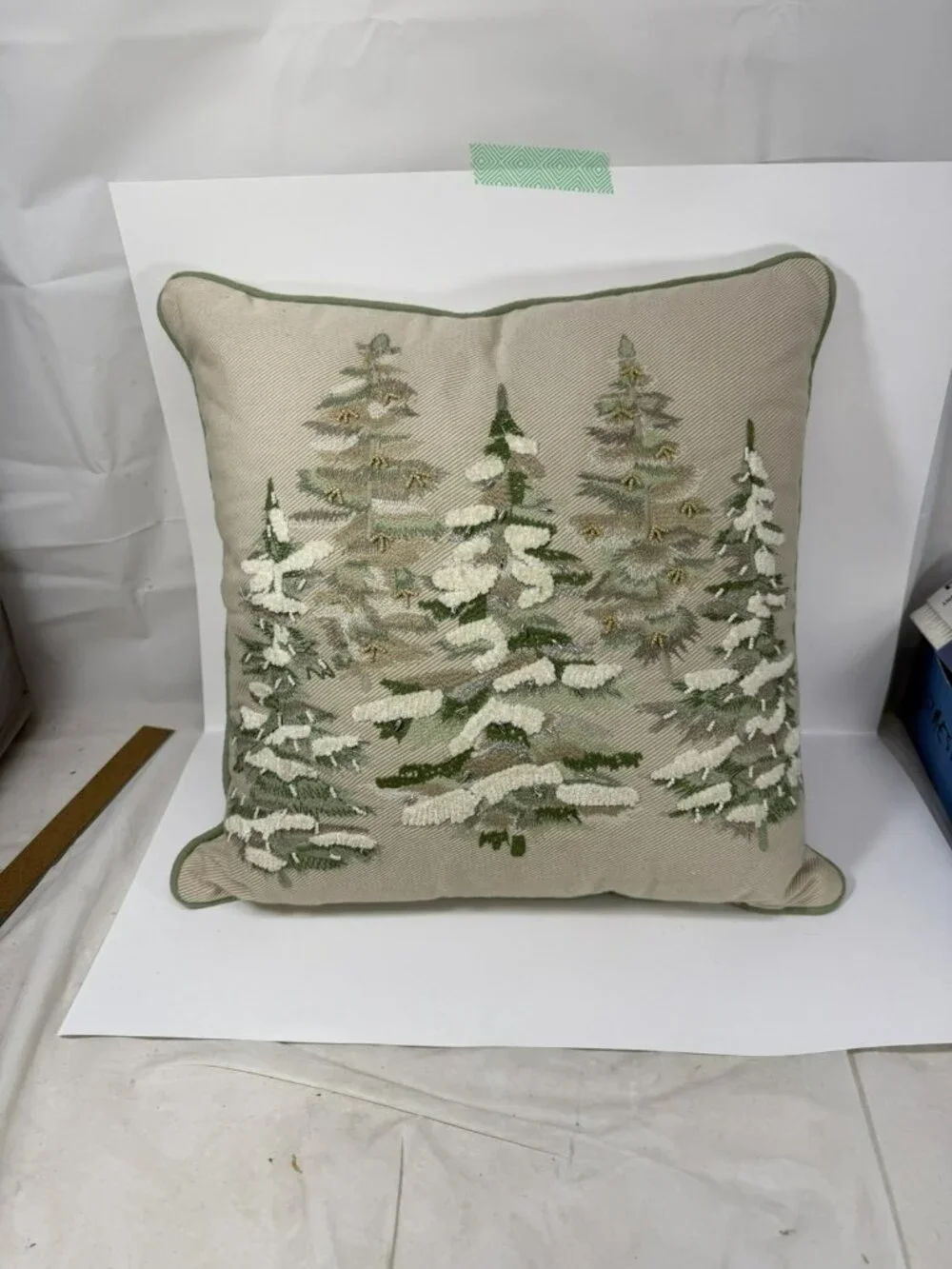 World Market Evergreen Trees Throw Pillow 17